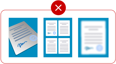 Exemples de documents refusés